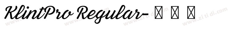 KlintPro Regular字体转换 KlintPro Regular字体转换